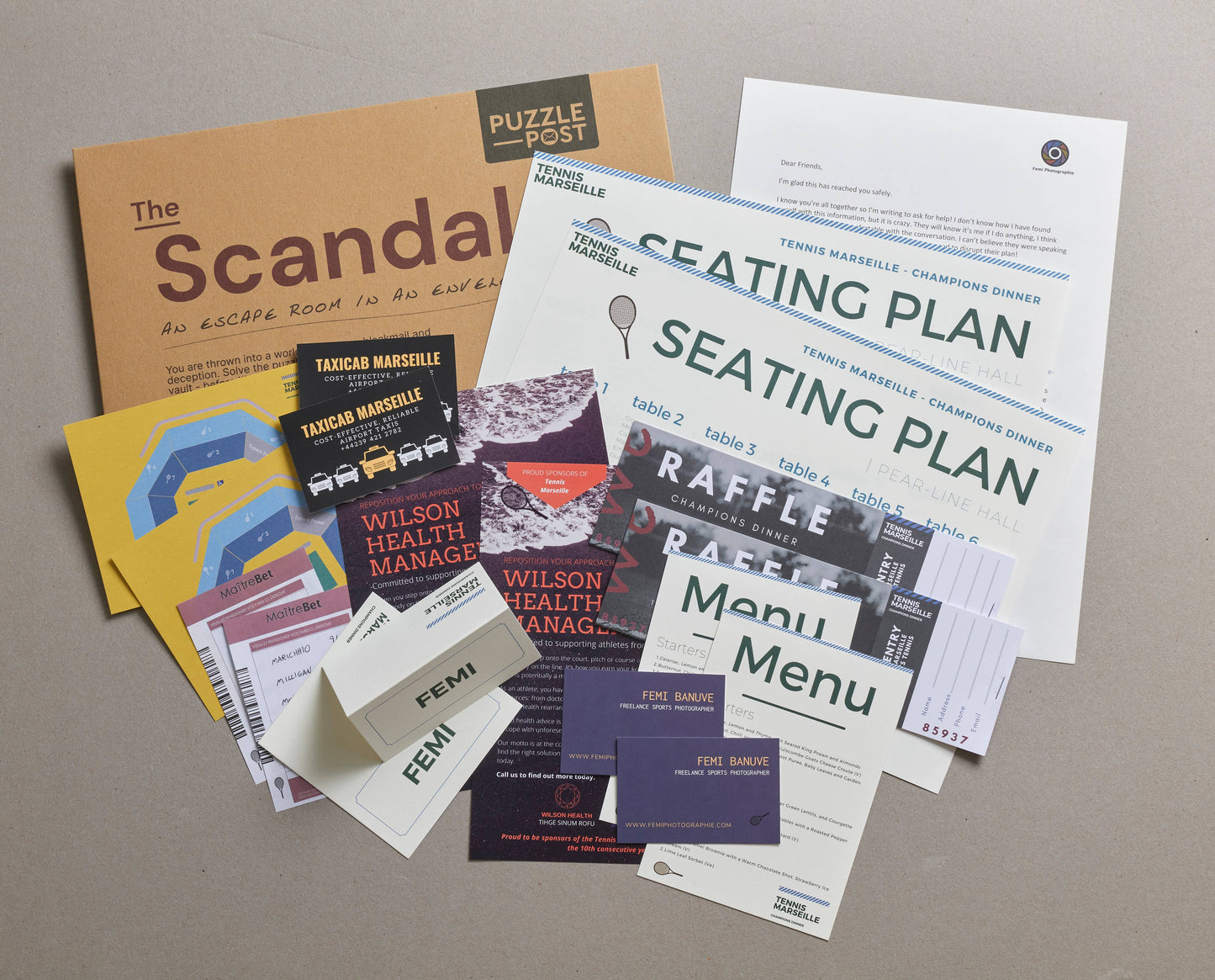 Escape Room in An Envelope: Dinner Party Board Game The Scandal