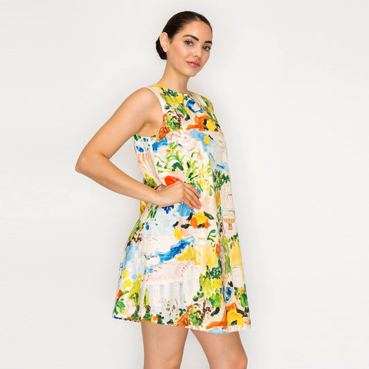 Floral Tank Shift Mini Dress