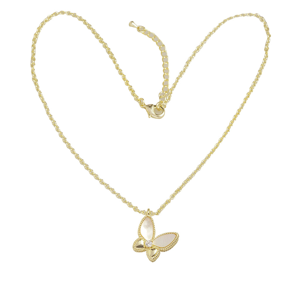 16" GOLD BUTTERFLY NECKLACE JN3675
