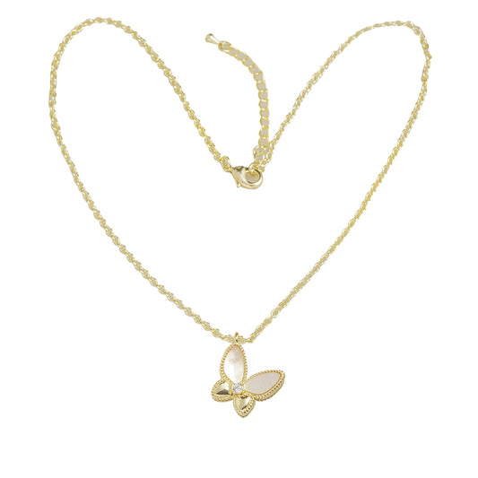 16" GOLD BUTTERFLY NECKLACE JN3675