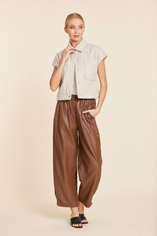 Oatmeal Cap Sleeve Vest