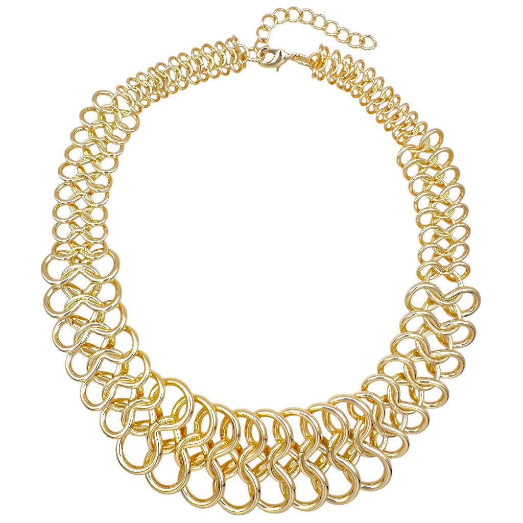GOLD SPIRAL CHAIN NECKLACE JN3110
