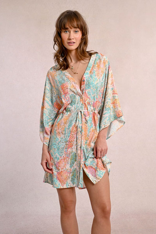 Woven Dress Multi Jazz Turquoise