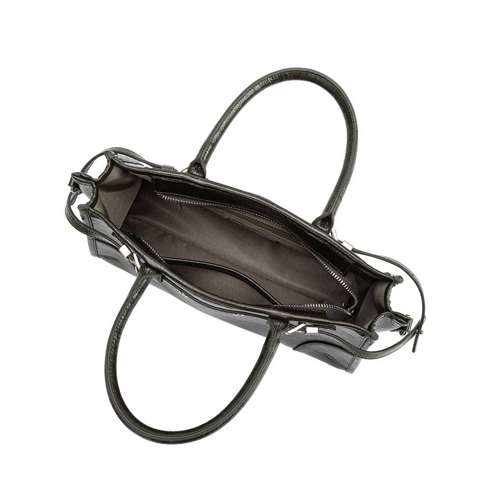 Rhonda Olive Recycled Vegan Handle Bag
