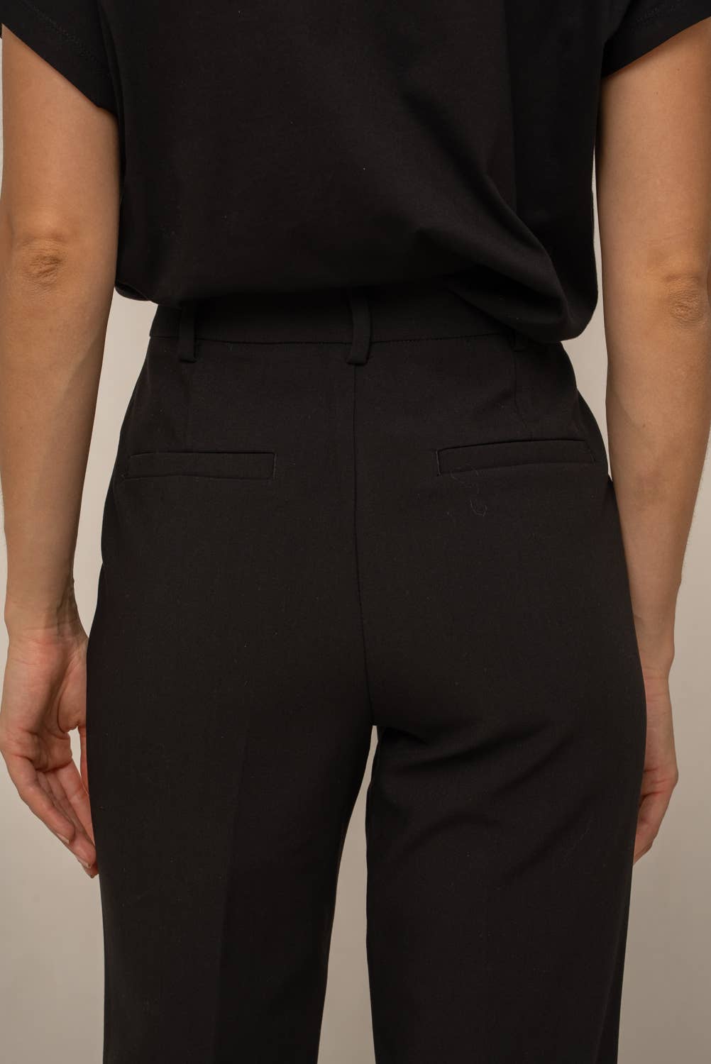 Garance straight tailored pants: Navy / 34