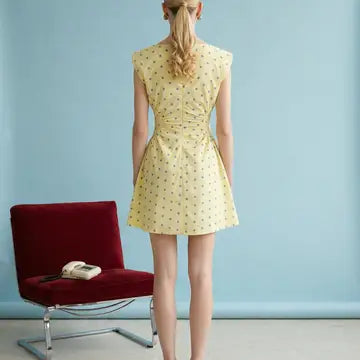 Polka Dot Side Panel Mini Dress