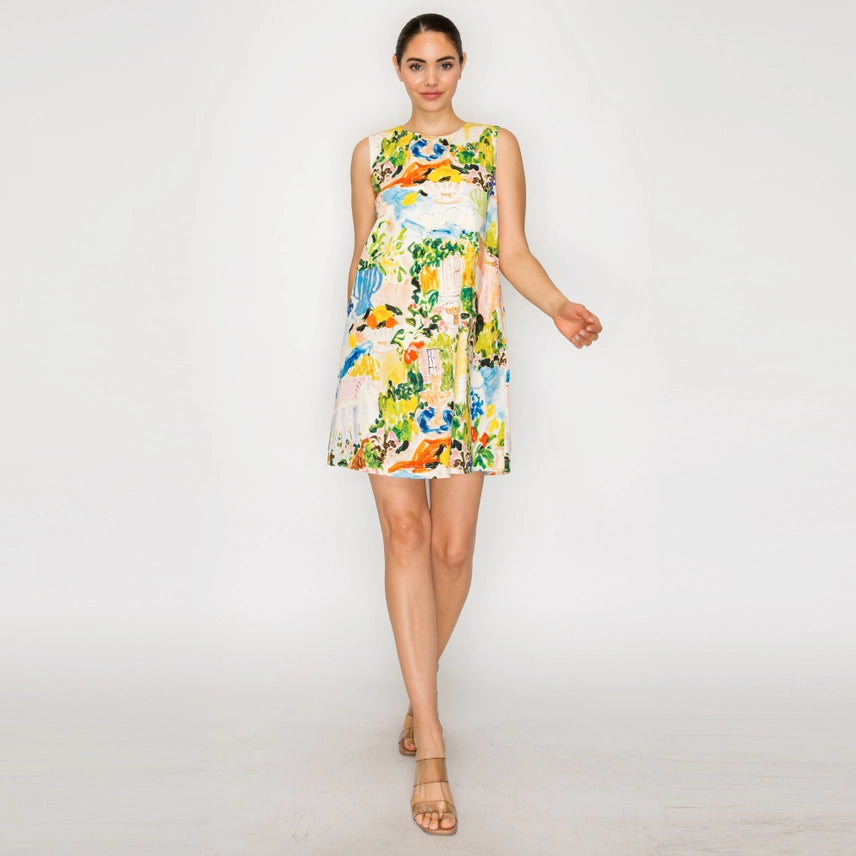 Floral Tank Shift Mini Dress