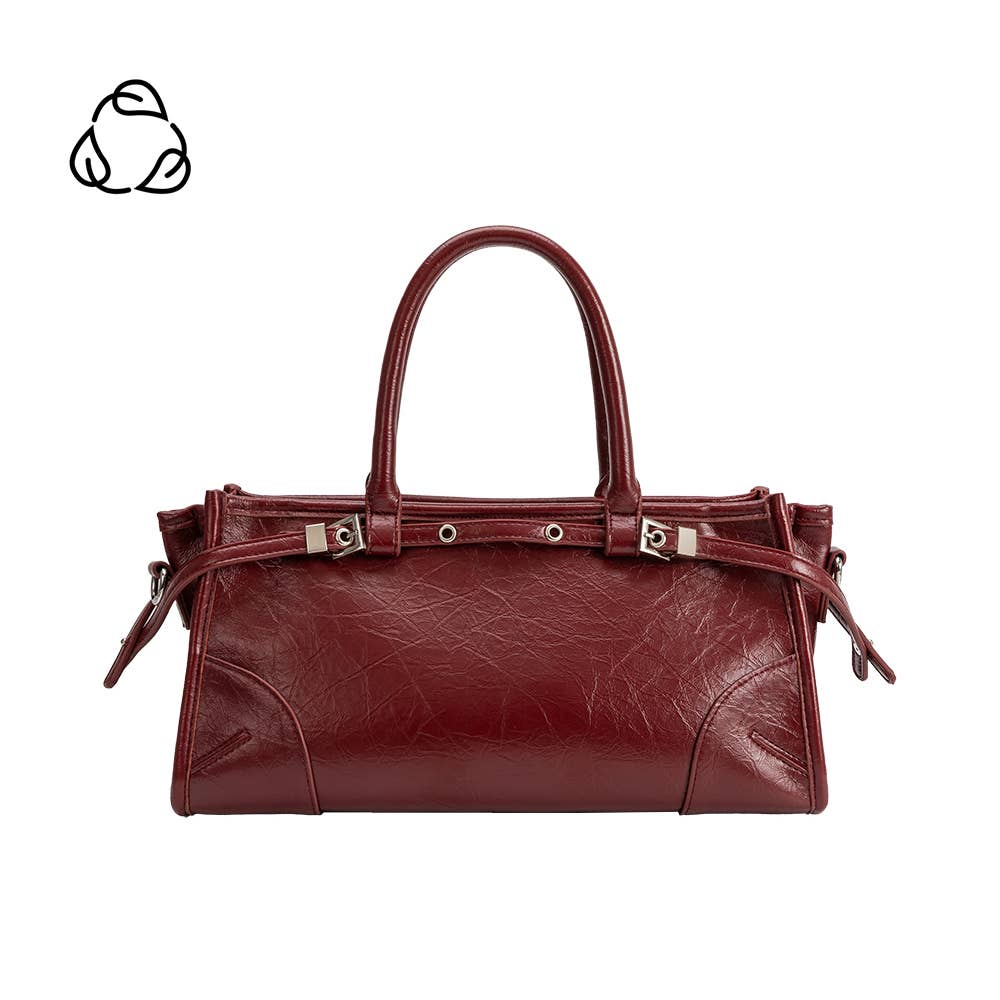 Rhonda Burgundy Recycled Vegan Handle Bag