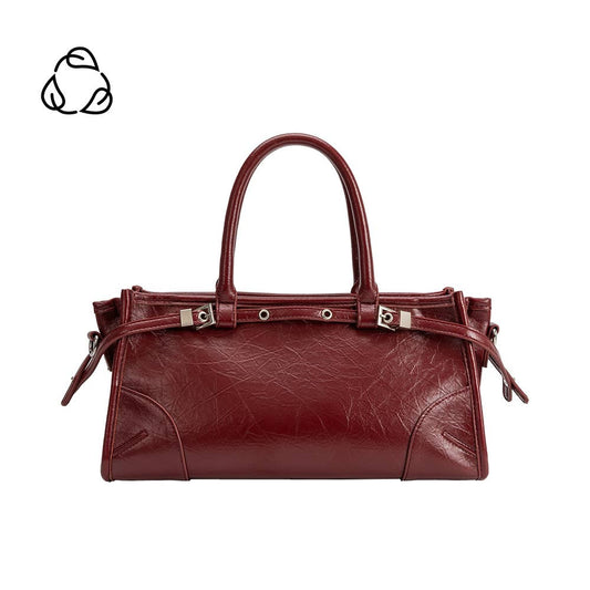 Rhonda Burgundy Recycled Vegan Handle Bag