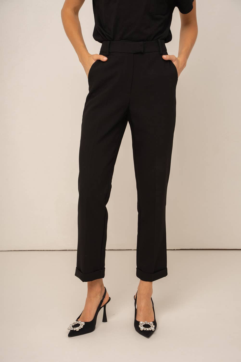 Garance straight tailored pants: Camel / 36/4