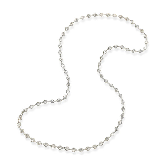 818NK201RH - 36" Silver Swarovski Necklace
