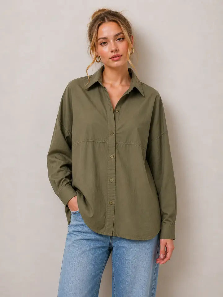 Oversize Olive Shirt