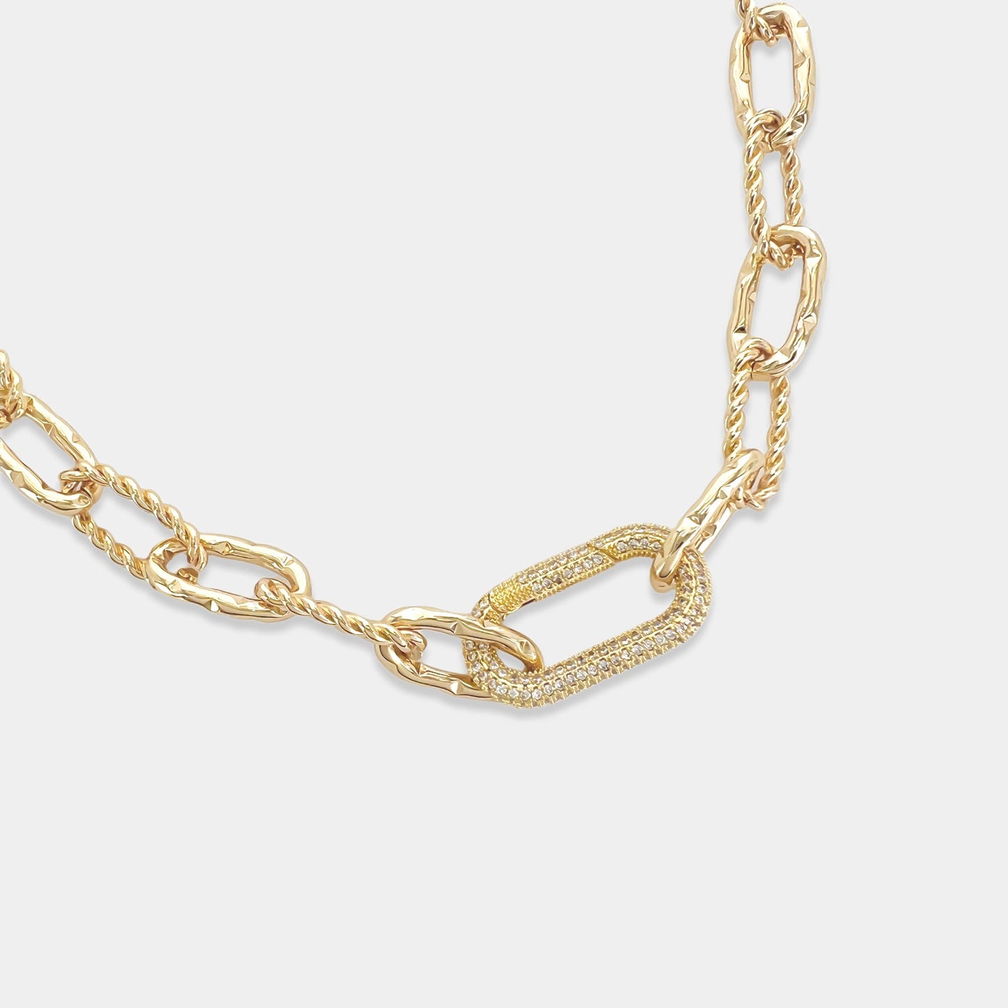 ANK352 Hammered Rope Chain NK
