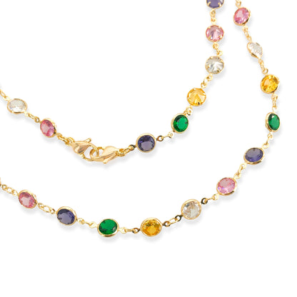 -ANK468-Long Round Necklace