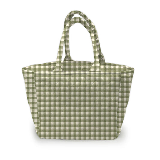 Anthia Gingham Linen Handbag