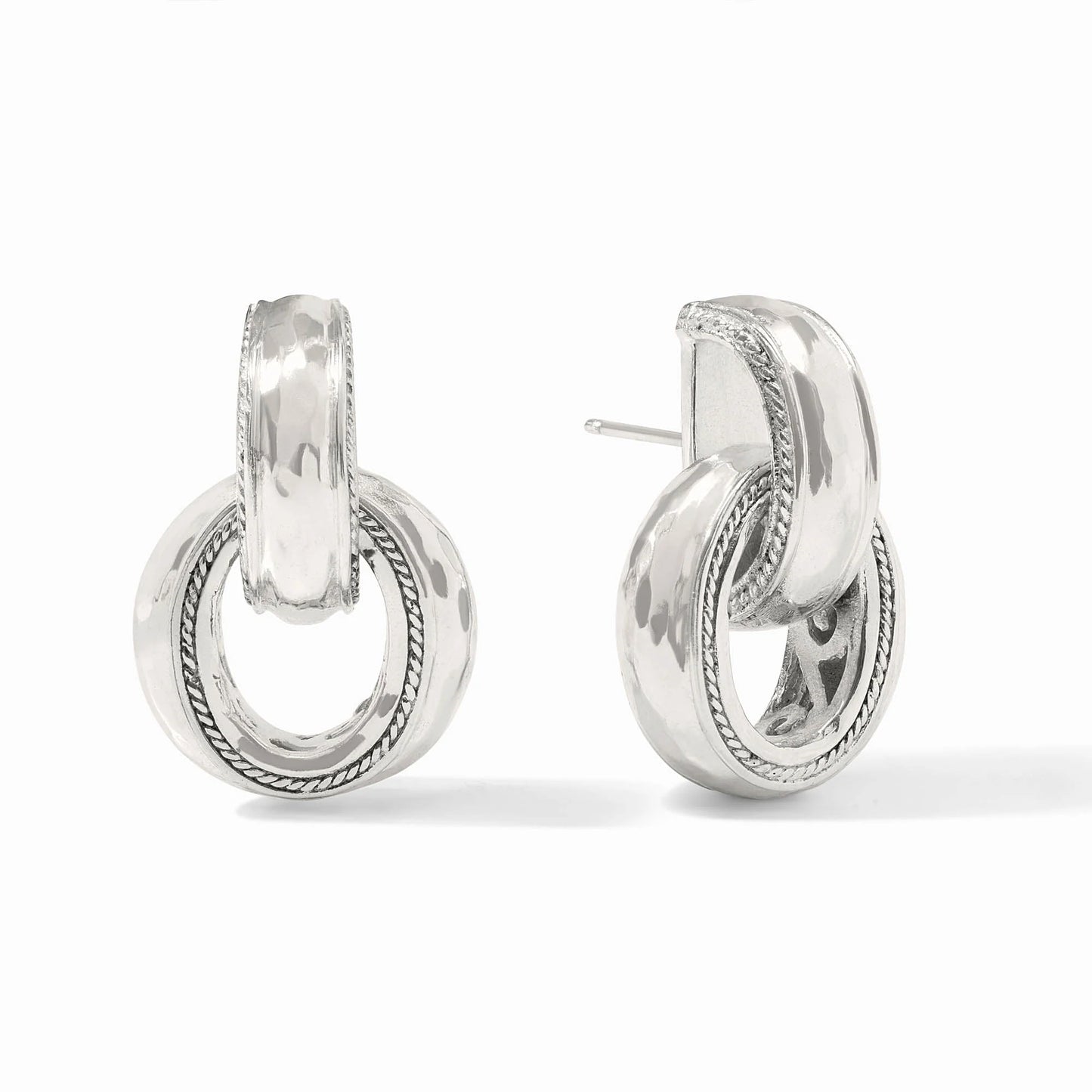 Cannes Doorknocker Silver Earring