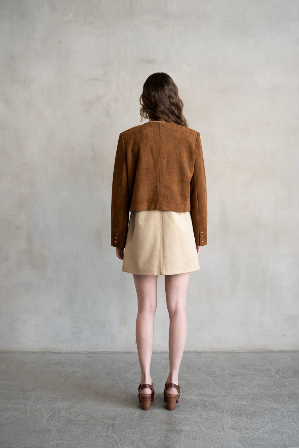 Suede Utility Crop Jacket