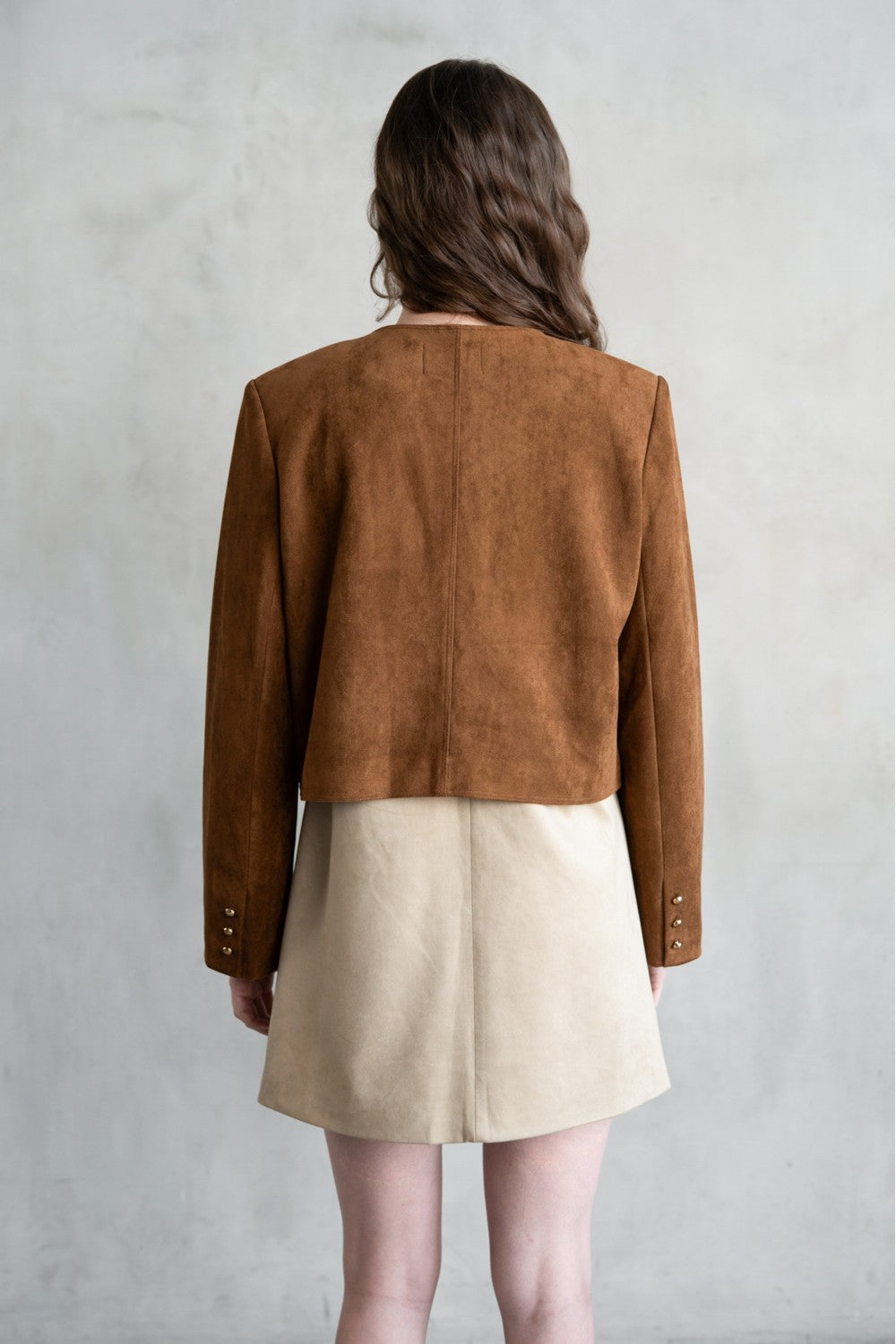 Suede Utility Crop Jacket