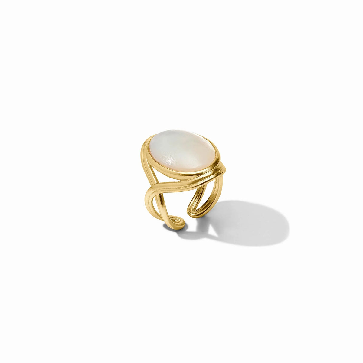 Essex Statement Ring 14K Plate Mother Of Pearl