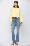 L/S Gathered Lemon Top