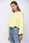 L/S Gathered Lemon Top