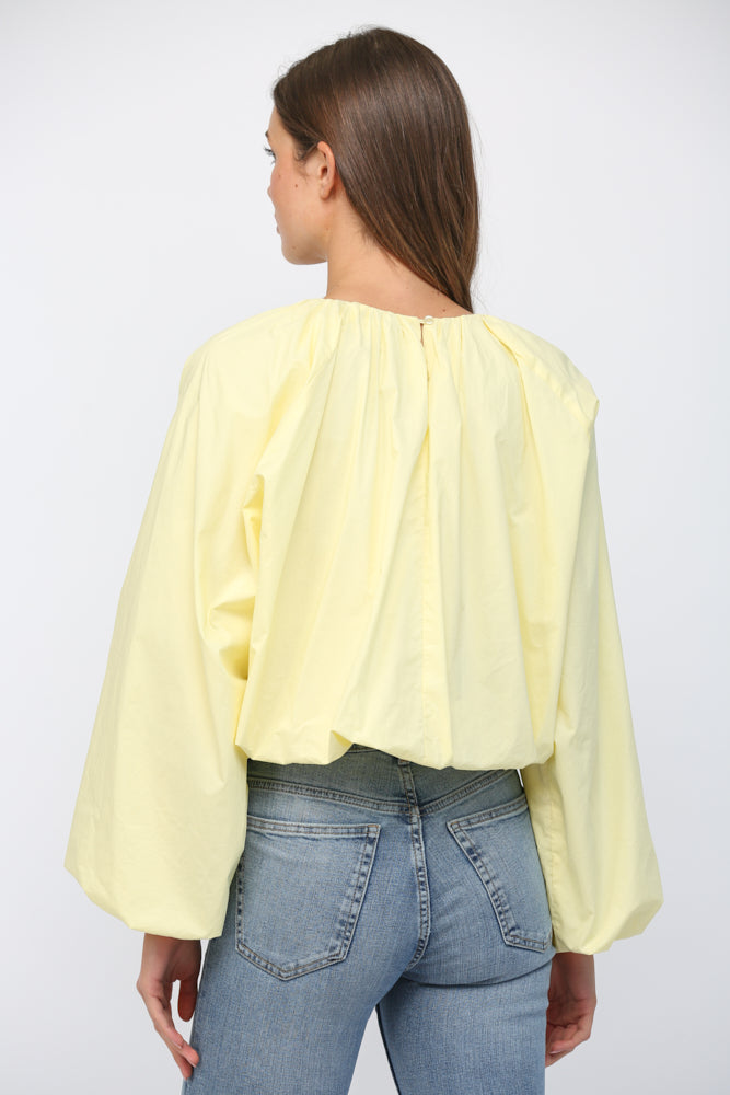 L/S Gathered Lemon Top