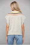 Stripe V-neck Knitted Vest