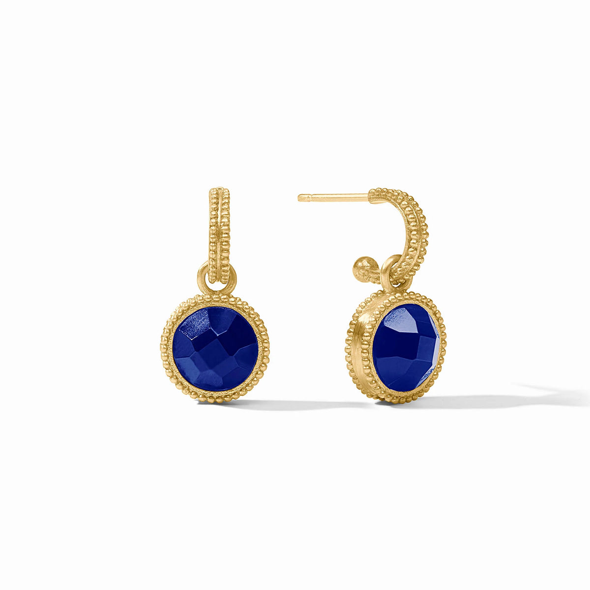 Fleur-de-Lis Earring Iridescent Sapphire Blue