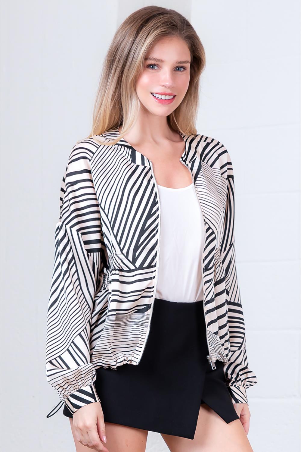 L/S Nude/Blk Jacket