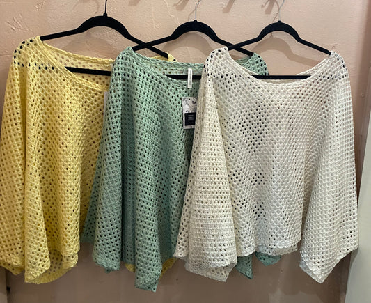 Open Weave Pullover ONE SIZE