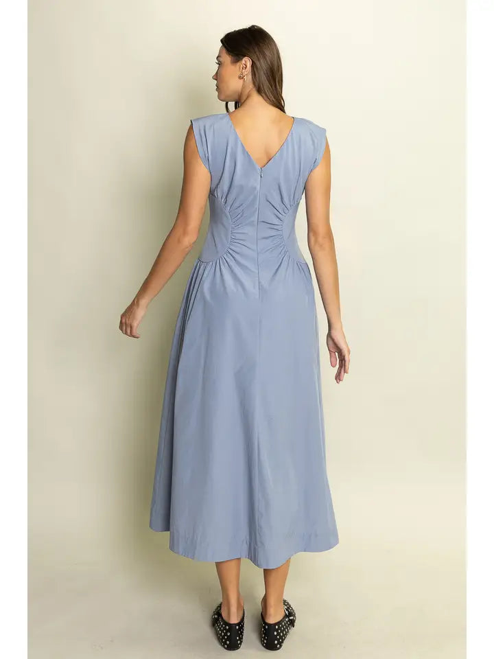 Ruched waist Midi Dress