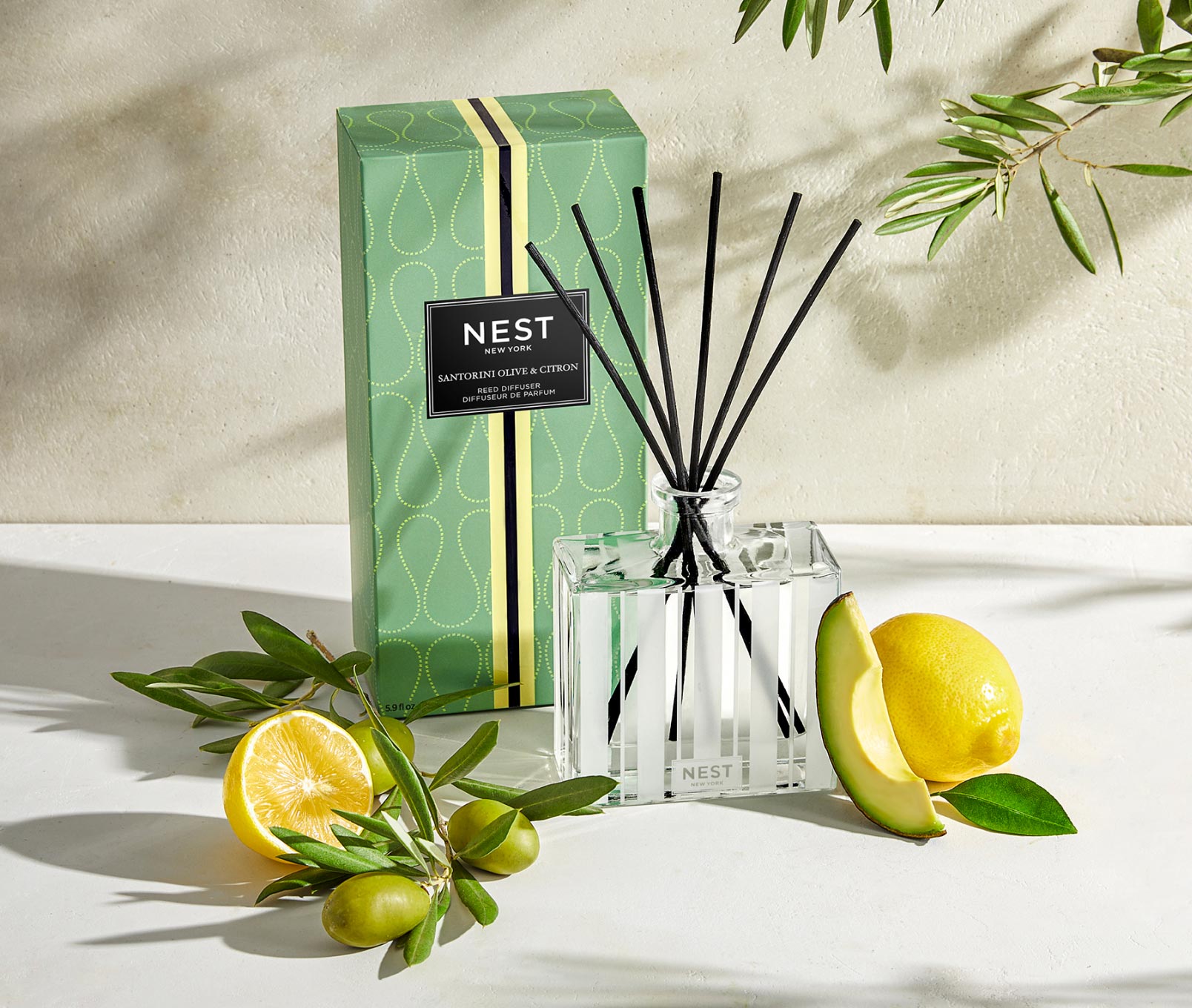 Santorini Olive & Citron Reed Diffuser – Bishop Street Market