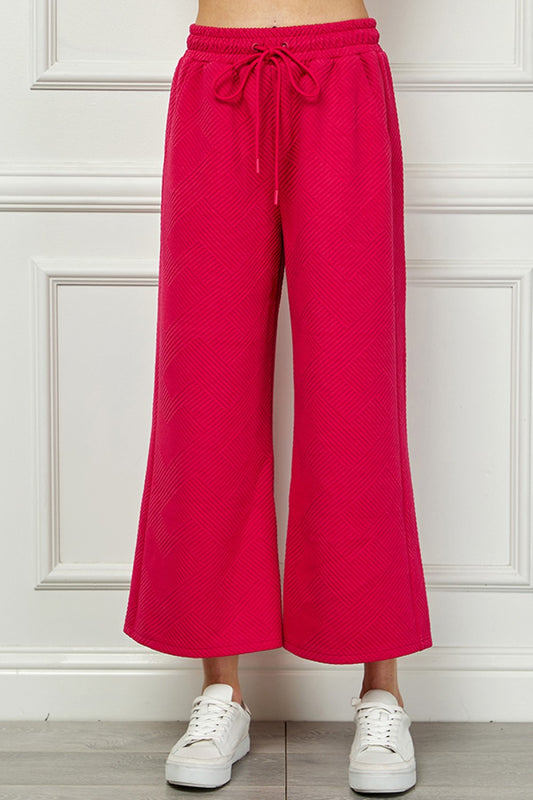 Barbie Pink Textured Cropped Pant
