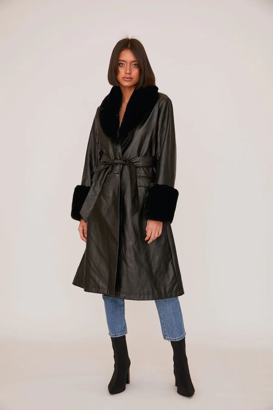 Trench Removable Fur Collar