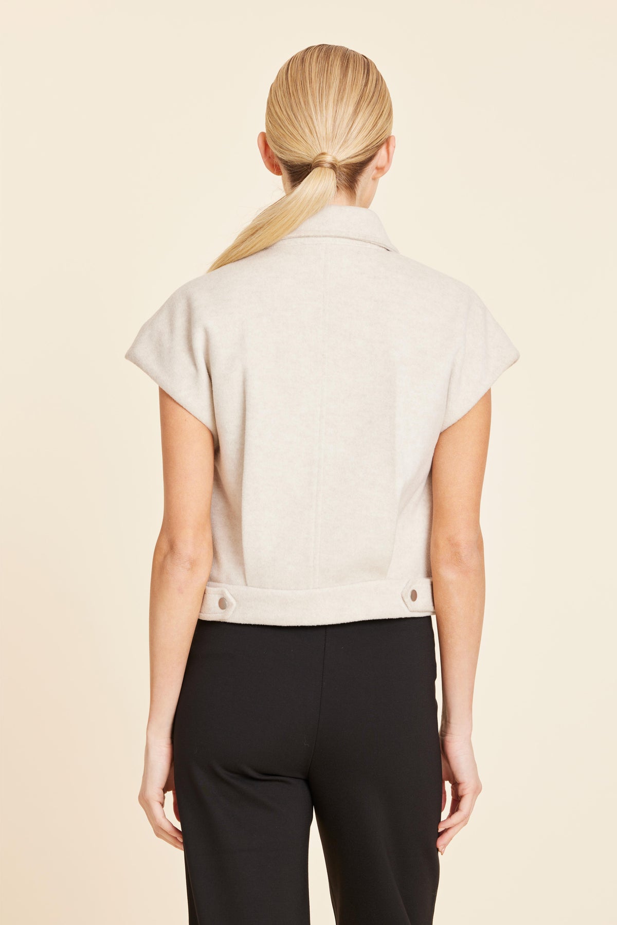 Oatmeal Cap Sleeve Vest