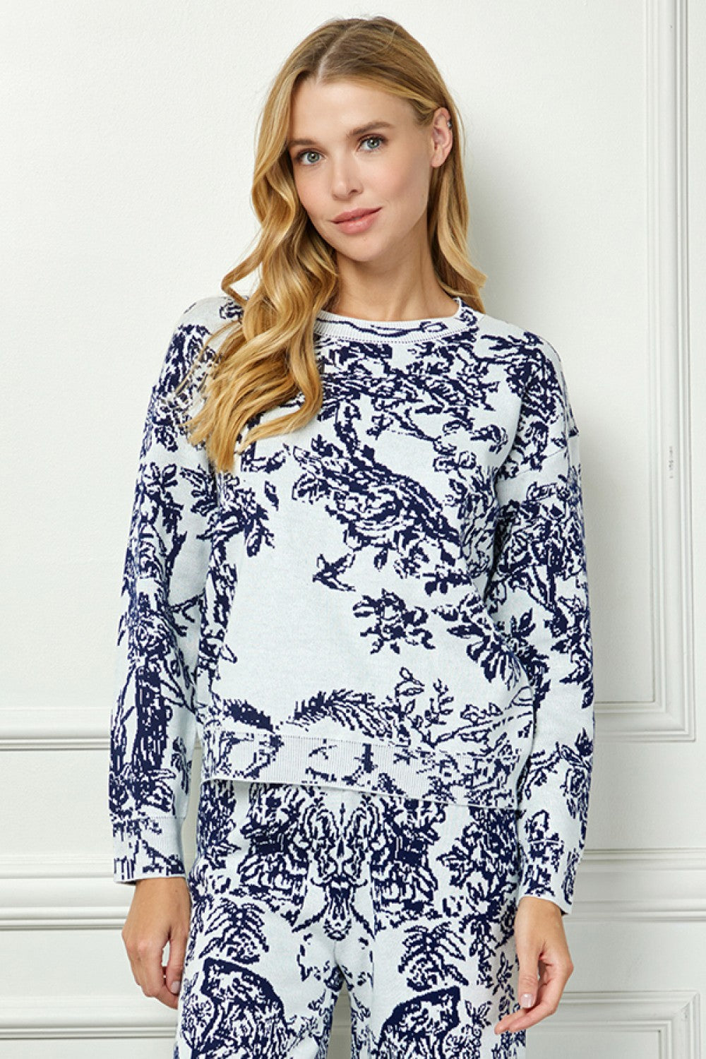 Jacquard Long sleeve Sweater