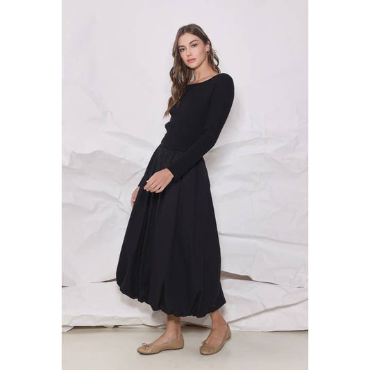 Boat Neck Sweater Dress