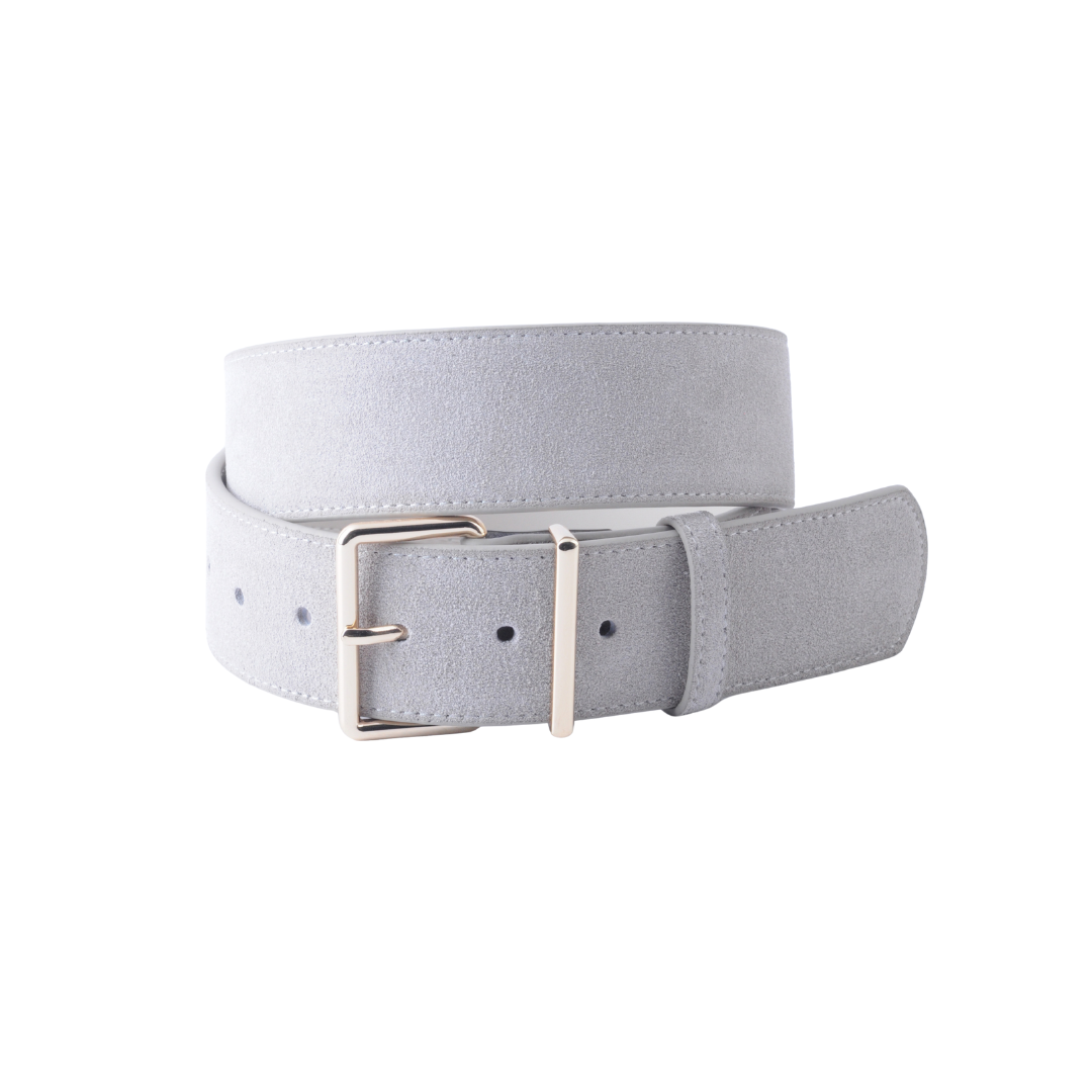Springtime Suede Belt: Light Blue