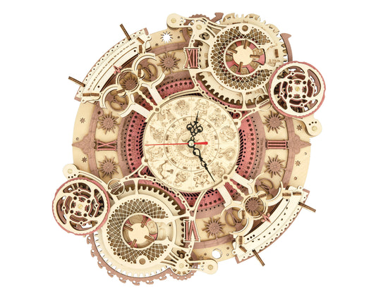 Rokr 3D Wooden Puzzle Wall Clock Model Christmas Gift LC601