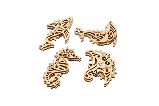 U-Fidgets Pacific Ocean -Wooden 3D Puzzles - DIY