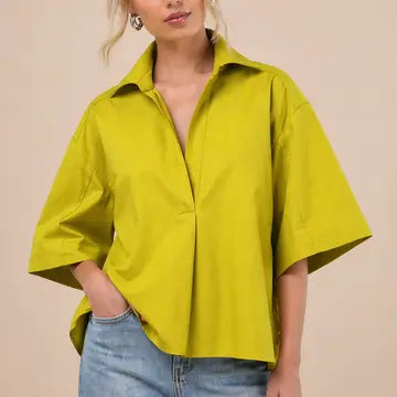 Oversize front/ Back Pleat Blouse