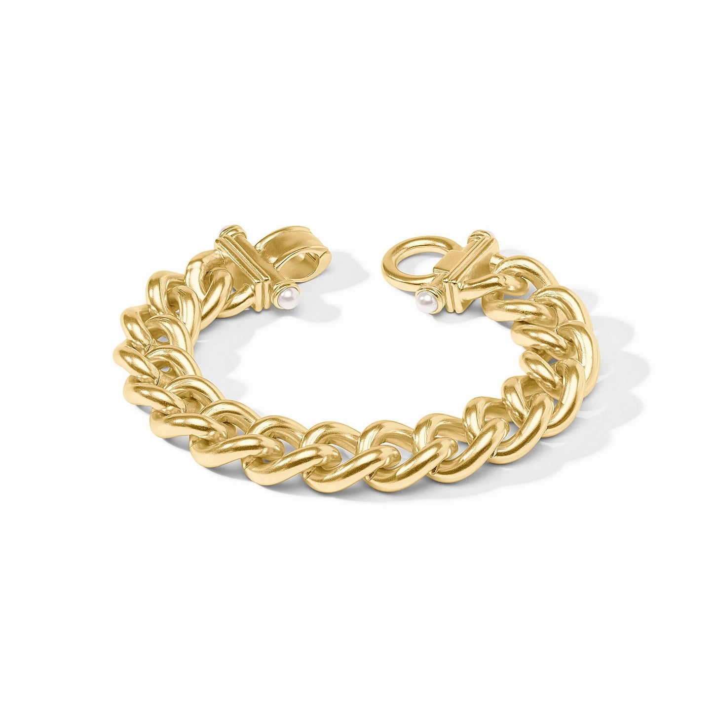 Dolce Gold Link Bracelet With Pearl