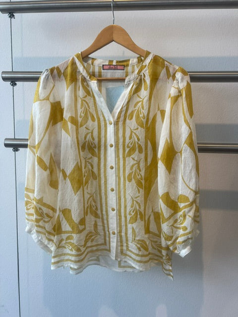 Cotton Voille Print Top w/Tank