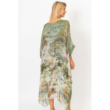 Village Silk Maxi Dress