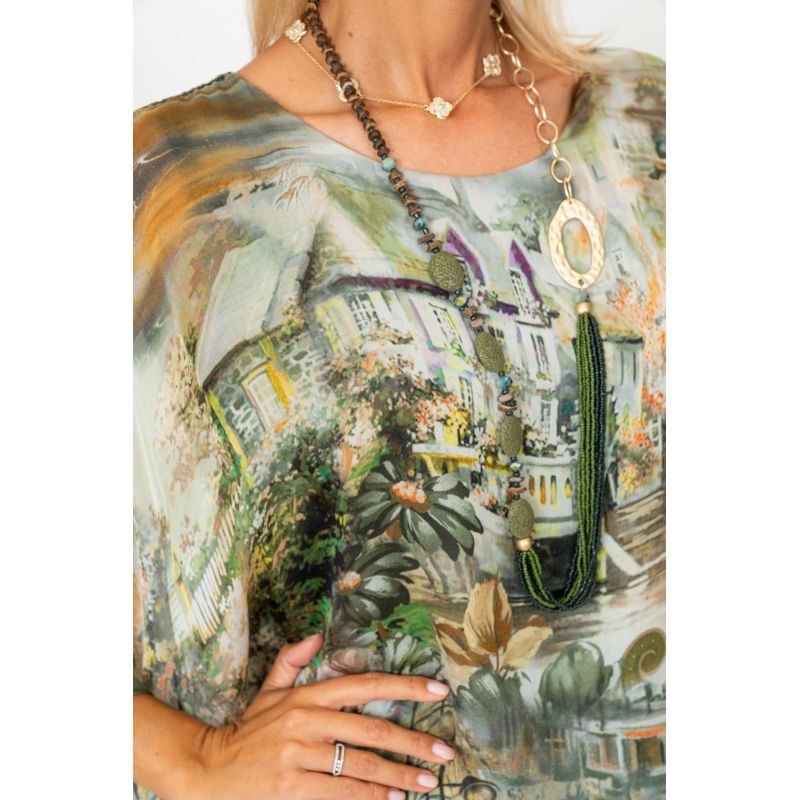 Village Silk Maxi Dress