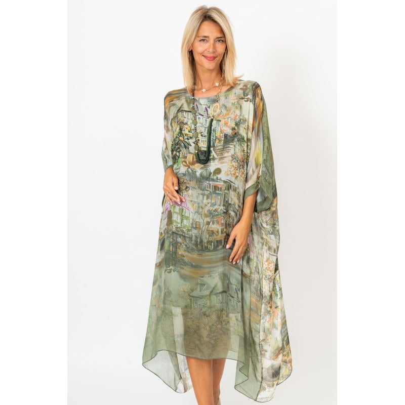 Village Silk Maxi Dress