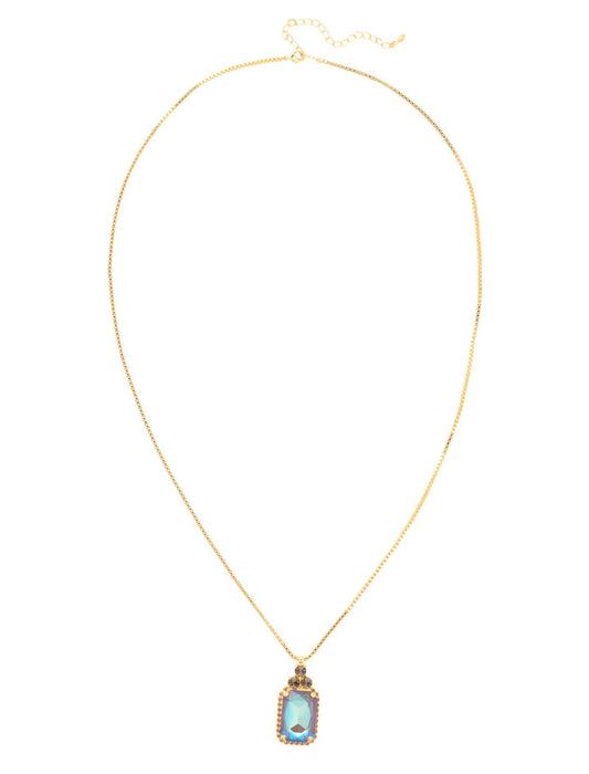 Viretta Embellished Pendant Necklace ocean in silver