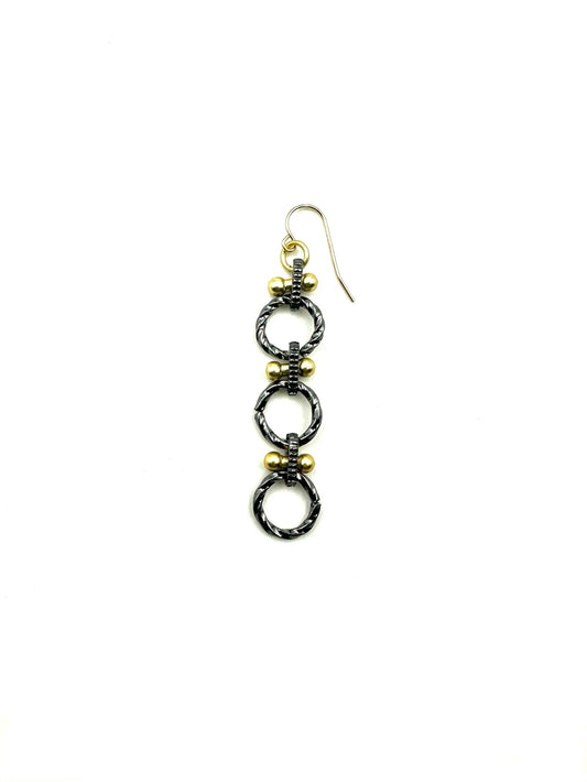 Orion Earrings Oxidized/gold