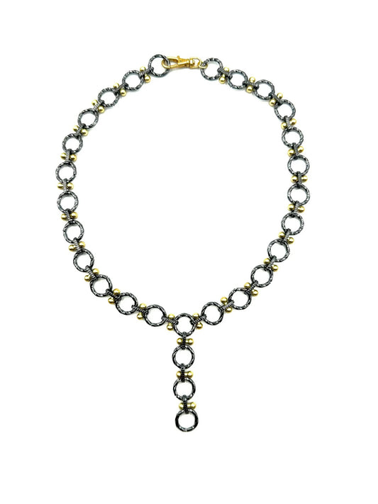 Orion Necklace Oxidized/gold