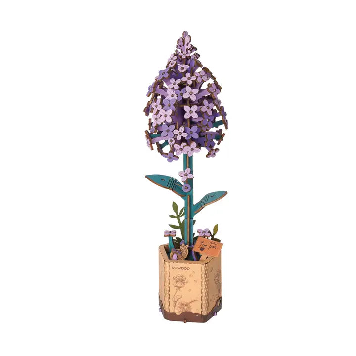 Wooden Lilac Flower Puzzles 3D